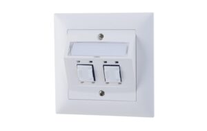 Feller EDIZIOdue UP-Netzwerkdose 2x RJ45 Kat. 6, ungeschirmt, R&M freenet Module