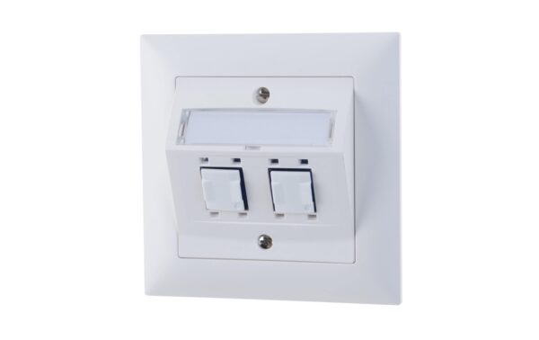 Feller EDIZIOdue UP-Netzwerkdose 2x RJ45 Kat. 6, ungeschirmt, R&M freenet Module