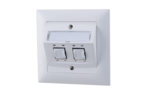 Feller EDIZIOdue UP-Netzwerkdose 2x RJ45 Kat. 6A, ungeschirmt, R&M freenet Module