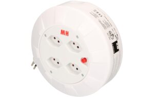 Max Hauri Kabelbox 5m weiss 4x T13 Steckdose, mit Thermoschutz