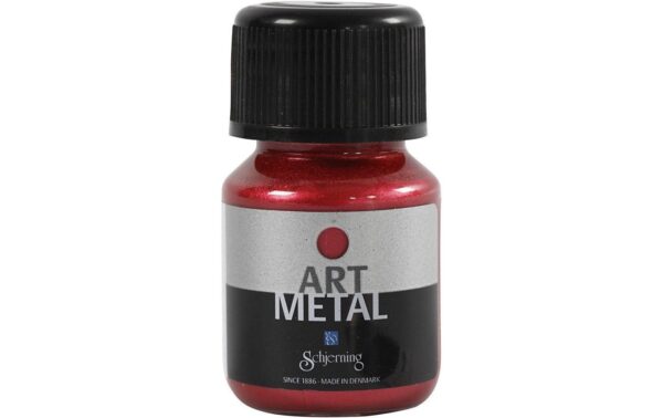 Schjerning Metallic-Farbe Art Metal 30 ml, Lava Rot