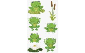 Heyda Motivsticker Frösche 1 Blatt 7.5 x 16.5cm