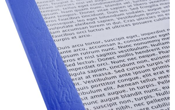 100 Stk. Thermo-Bindemappen Prestige, 3mm 9-32 Blatt, blau, Lederstruktur-Rücken