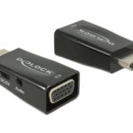 Monitoradapter HDMI-A zu VGA mit Audio HDMI-A Stecker zu VGA Buchse