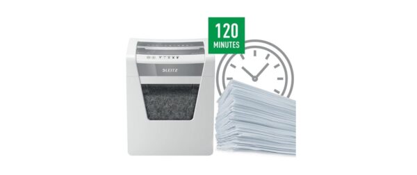 803007_3 - Mediatech Leitz Aktenvernichter IQ Office P-5, 10 Blatt, grau/weiss