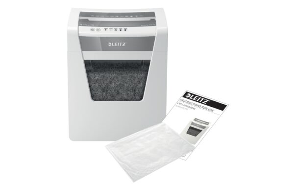 803007_6 - Mediatech Leitz Aktenvernichter IQ Office P-5, 10 Blatt, grau/weiss