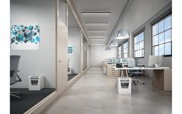 803007_7 - Mediatech Leitz Aktenvernichter IQ Office P-5, 10 Blatt, grau/weiss