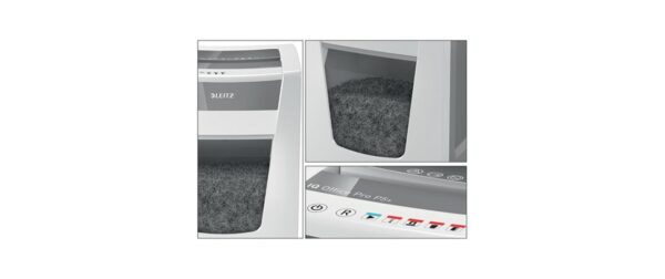 803009_4 - Mediatech Leitz Aktenvernichter IQ Office Pro P-5+, 7 Blatt, grau/weiss