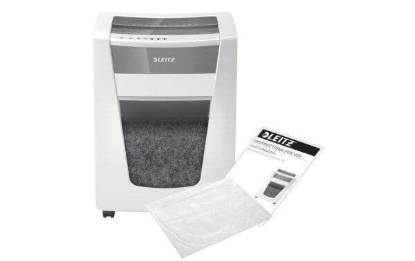 803009_6 - Mediatech Leitz Aktenvernichter IQ Office Pro P-5+, 7 Blatt, grau/weiss