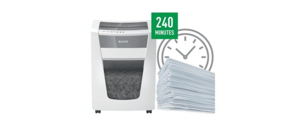 803010_2 - Mediatech Leitz Aktenvernichter IQ Office Pro P-5, 15 Blatt, grau/weiss