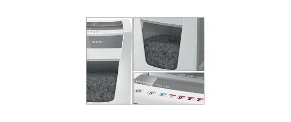 803010_3 - Mediatech Leitz Aktenvernichter IQ Office Pro P-5, 15 Blatt, grau/weiss