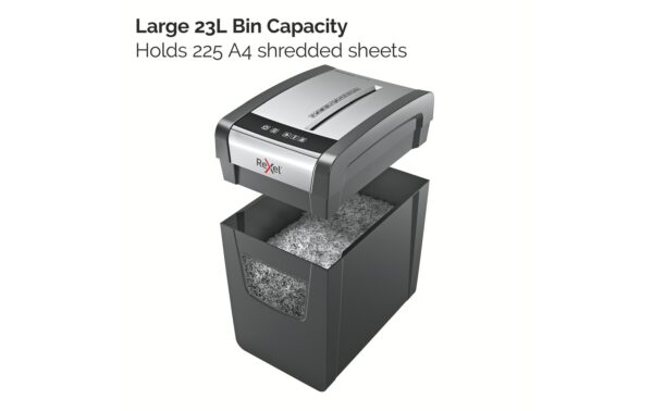 803018_2 - Mediatech Rexel Aktenvernichter Momentum Slim X410 P-4, 10 Blatt, schwarz