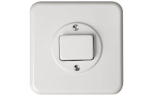 Mica Schalter S6, UP, weiss Komplettset mit Rahmen