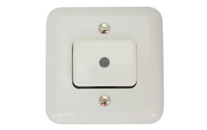 Mica Schalter S3, AP, weiss mit Kontrolllampe / Orientierungslicht