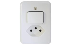 Mica Kombi 1xT13-S3, AP, weiss Komplettset mit Rahmen