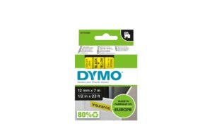 Dymo Schriftband D1, 12mm x 7m, Band: gelb Schrift: schwarz - für alle LabelManager