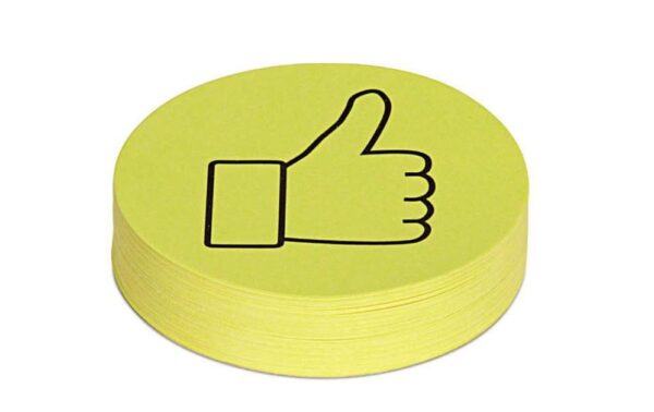 MAUL Moderationskarten Daumen Grösse 9.5 cm, 100 Stück