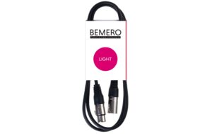 Bemero BLC1011-75BK DMX-Kabel 3-Pol 0.75m 3-Pol XLRm/XLRf, black, L-Series