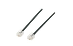 Wirewin Telefonkabel RJ-11, 3m 6P/4C, Stecker-Stecker, schwarz
