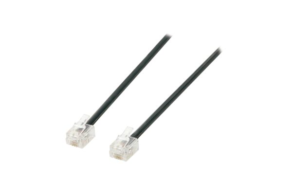 Wirewin Telefonkabel RJ-11, 6m 6P/4C, Stecker-Stecker, schwarz
