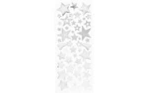 Creativ Company Weihnachtssticker silber 45 x 40 mm, 5 Stück