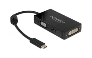 Delock Adapter USB Type-C Stecker VGA / HDMI / DVI Buchse schwarz kaufen Schweiz | Mediatech.ch