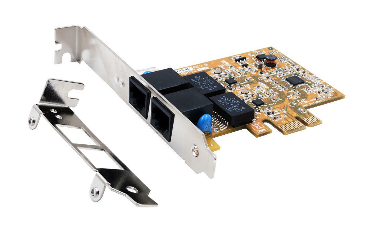 EXSYS EX-6072-4k, Dual Ethernet Karte 2x Gigabit Ports kaufen Schweiz | Mediatech.ch