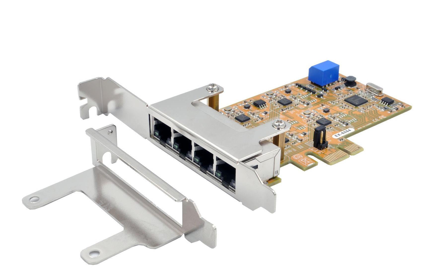 EXSYS EX-6084, Quad Ethernet Karte 4x Gigabit Ports kaufen Schweiz | Mediatech.ch