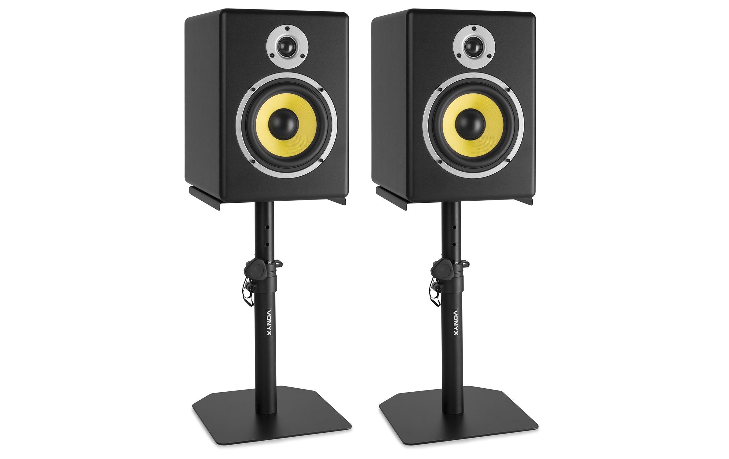 818443_1 - Mediatech Vonyx Monitor Tischstativ Set 2 Tischständer für Studiomonitore