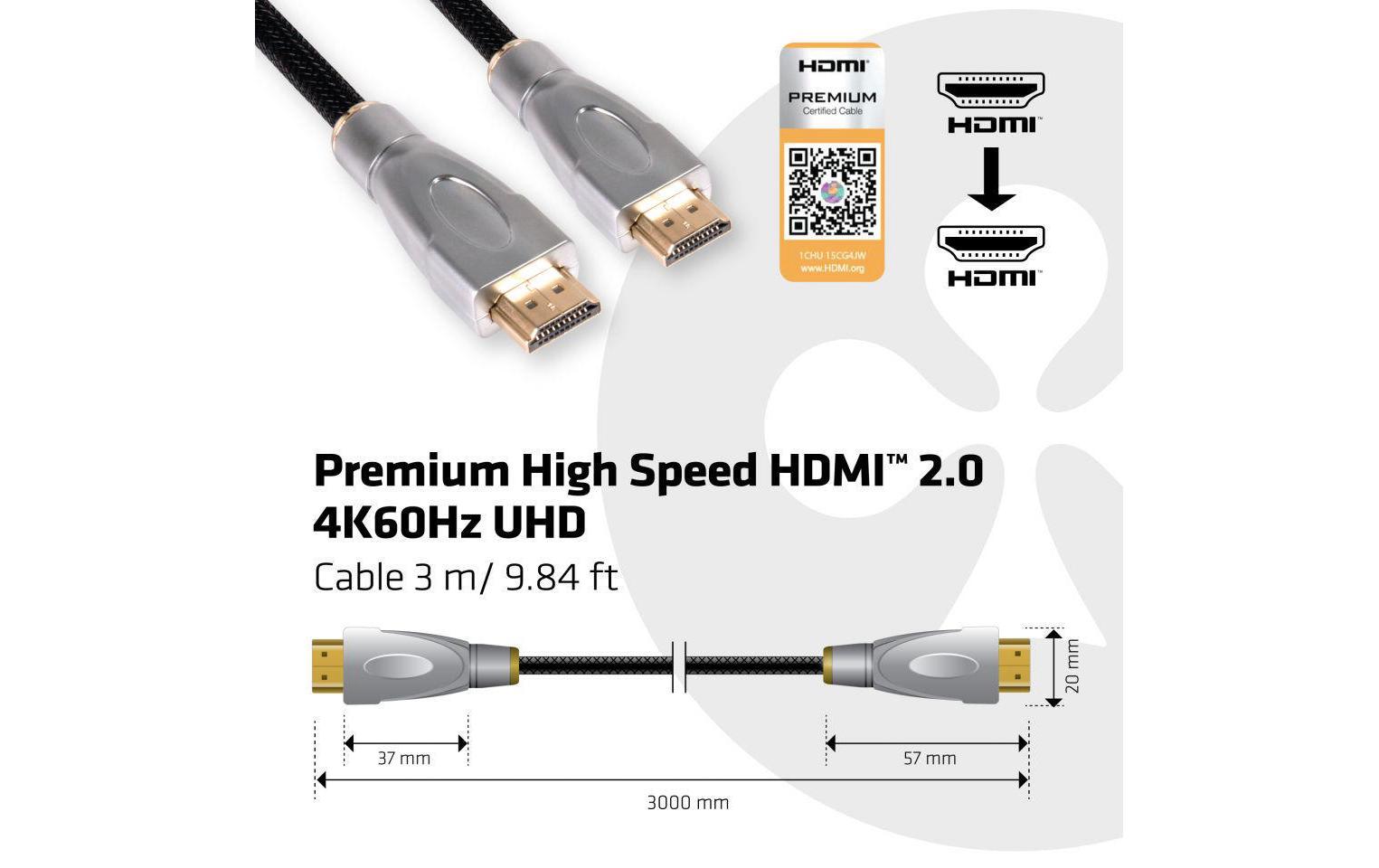 819869_4 - Mediatech Club 3D, High Speed HDMI 2.0 4K60Hz UHD Kabel, 3.0 Meter