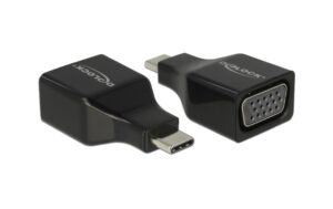 Monitoradapter USB Typ-C zu VGA, kompakt 1920x1080, 60Hz, schwarz, DP Alternate Mode