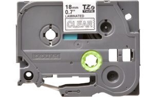 Brother P-touch Schriftband TZ-145, TZ-Band laminiert, weiss auf klar, 18mm, 8m