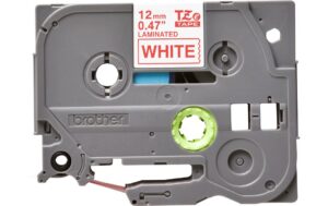 Brother P-touch Schriftband TZe-232, TZ-Band laminiert, rot auf weiss, 12mm, 8m