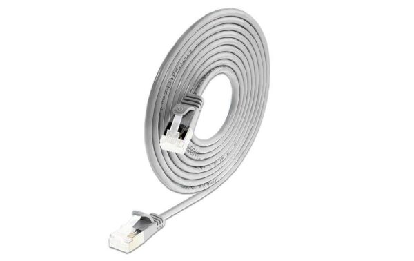Slim Wirewin Patchkabel: U/FTP, 50cm, grau Cat.6A, LSOH, Klinke nicht brechbar, 3.8mm