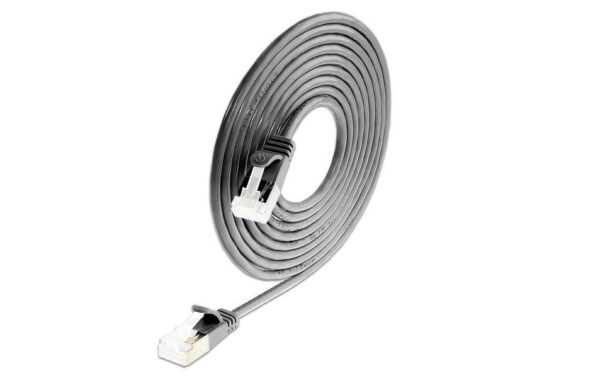 Slim Wirewin Patchkabel: U/FTP,50cm,schwarz Cat.6A, LSOH, Klinke nicht brechbar, 3.8mm