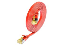 Slim Wirewin Patchkabel: U/FTP, 2.0m, rot Cat.6A, geschirmt, PVC, flach, 1.85x6mm