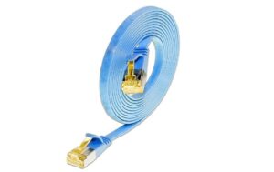 Slim Wirewin Patchkabel: U/FTP, 2.0m, blau Cat.6A, geschirmt, PVC, flach, 1.85x6mm