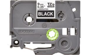 Brother P-touch Schriftband TZe-325, TZ-Band laminiert, weiss auf schwarz, 9mm, 8m