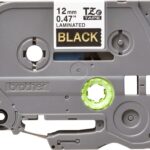 Brother P-touch Schriftband TZe-334,TZ-Band laminiert,gold auf schwarz, 12mm, 8m