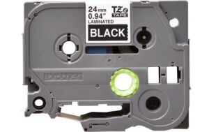 Brother P-touch Schriftband TZe-355, TZ-Band laminiert, weiss auf schwarz, 24mm, 8m