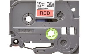 Brother P-touch Schriftban TZe-431, TZe-Band laminiert, schwarz auf rot, 12mm, 8m