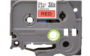 Brother P-touch Schriftband TZe-451,TZ-Band laminiert,schwarz auf rot, 24mm, 8m