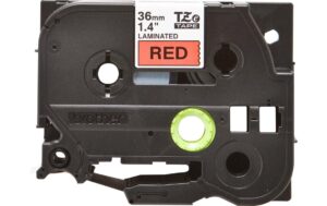 Brother P-touch Schriftband TZe-461,TZ-Band laminiert,schwarz auf rot, 36mm, 8m