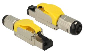 Delock Feldkonfektionierbarer RJ45 Stecker KAT6A, geschirmt, toolless, Metall