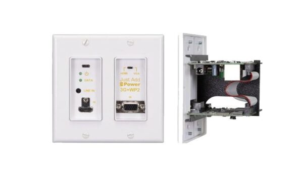 Just Add Power JP-UL-717WP2-WH IP Transm. Wand, HDMI/VGA PoE USB 4K, Weiss