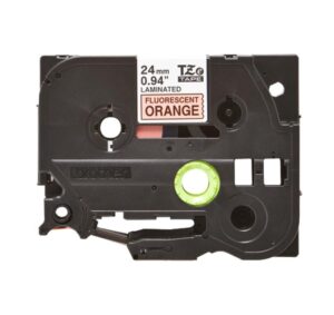 Brother P-touch Schriftband TZe-B51, TZ-Band fluoreszierend, schwarz auf orange, 24mm, 5m