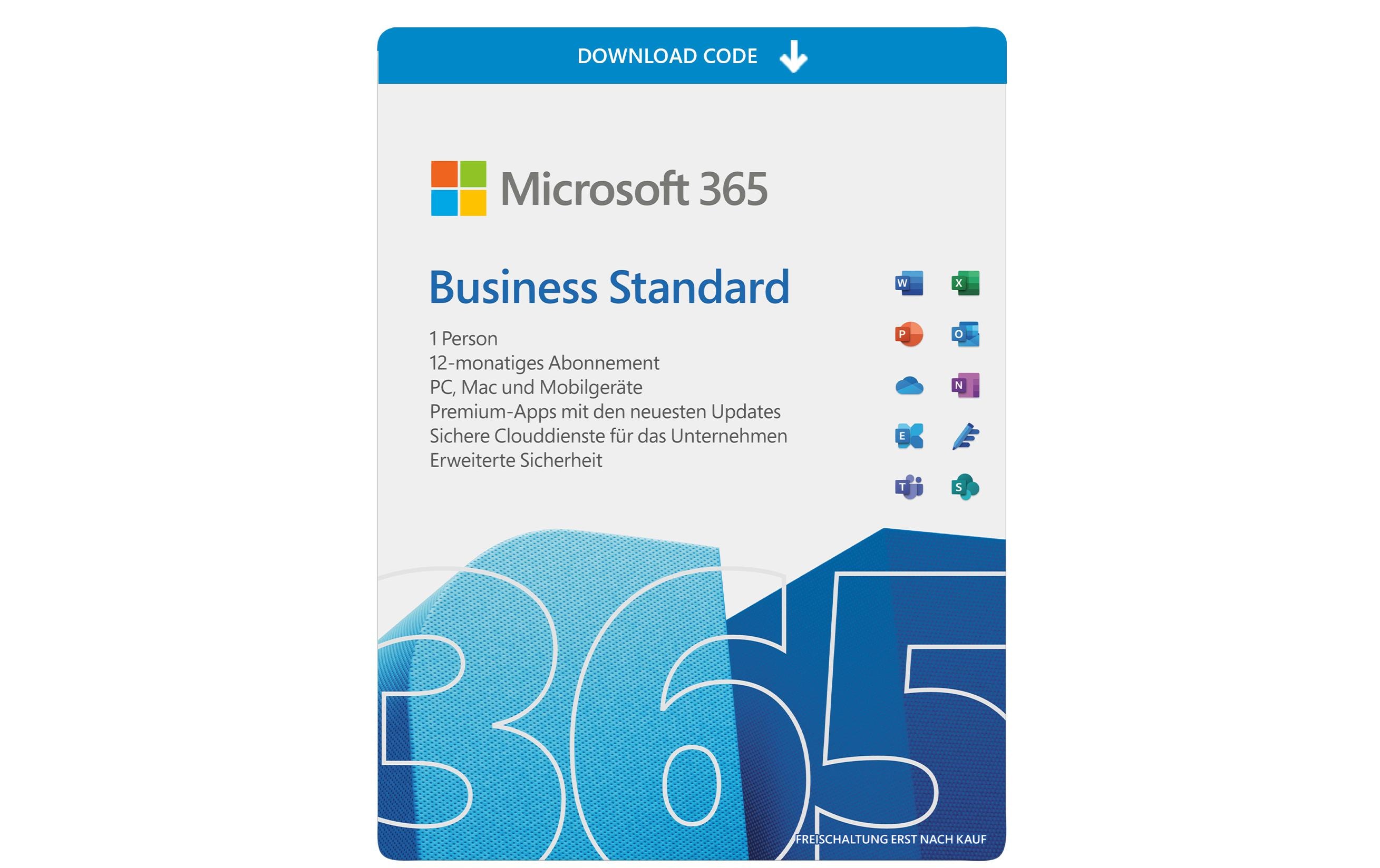 Microsoft 365 Business Standard ESD, Miete, Jahreslizenz, multilingual kaufen Schweiz | Mediatech.ch