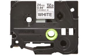 Brother P-touch Schriftband TZeFX251 laminiert, schwarz auf weiss, 24mm, 8m