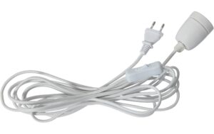 Star Trading Kabelleuchte GLAZE m. Switch 5M E27 Weiss Textilkabel Indoor, 500cm x 6cm kaufen | Mediatech.ch