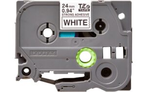 Brother P-touch Schriftband TZ-S251, TZ-Band stark klebend, schwarz auf weiss, 24mm, 8m